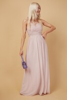 Thumbnail for your product : Little Mistress Bridesmaid Luanna Blush Embellished One-Shoulder Maxi Dress