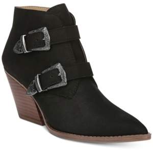 Franco Sarto Granton Block-Heel Pointed-Toe Ankle Booties Women's Shoes
