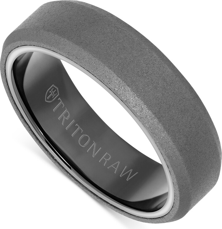 Triton Men's Sandblast Finish Wedding Band in Tungsten Carbide