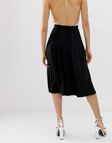 Thumbnail for your product : ASOS Petite DESIGN Petite midi skirt with box pleats