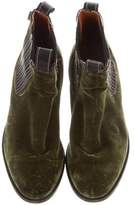Thumbnail for your product : Penelope Chilvers Velvet Round-Toe Ankle Boots