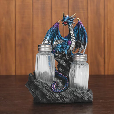 FC Design 7"H Dragon Salt & Pepper Shaker Holder