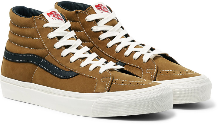 vans leather high tops mens