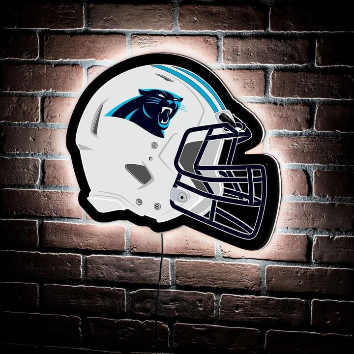 Evergreen Carolina Panthers Helmet 19 in. x 15 in. Plug-in LED Lighted Sign