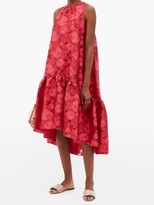 Thumbnail for your product : Erdem Winsloe Drop-hem Floral-jacquard Organza Dress - Pink