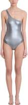 Thumbnail for your product : Isabel Marant Sage Silver One Shoulder Swimsuit