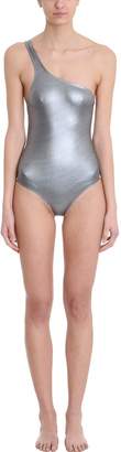 Isabel Marant Sage Silver One Shoulder Swimsuit