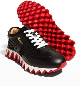 Loubishark Donna Red Sole Runner Sneakers In White
