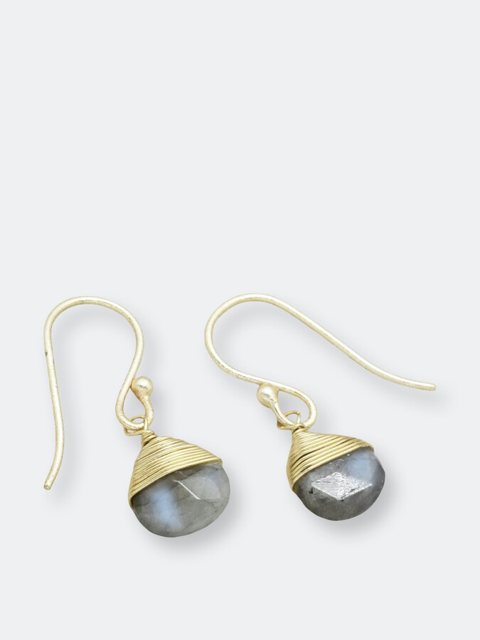 Labradorite & Gold Set of 3 Earrings 