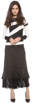 Thumbnail for your product : Donna Karan Maxi Skirt with Georgette Hem