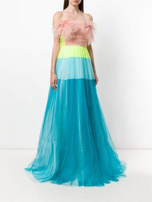 DELPOZO colour-block flared dress