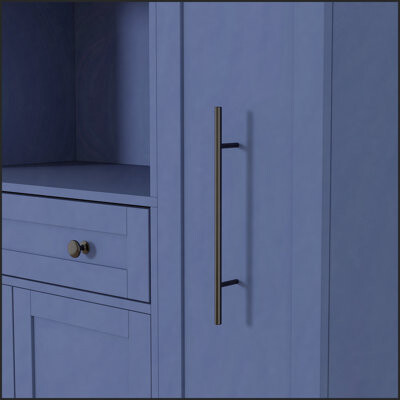 August Grove Traditional 52.8x17.7x70inch Freestanding Buffet with Hutch , Large Kitchen Pantry Storage Cabinet Cupboard with Pull-Out Side Cabinet, Door Shelves a