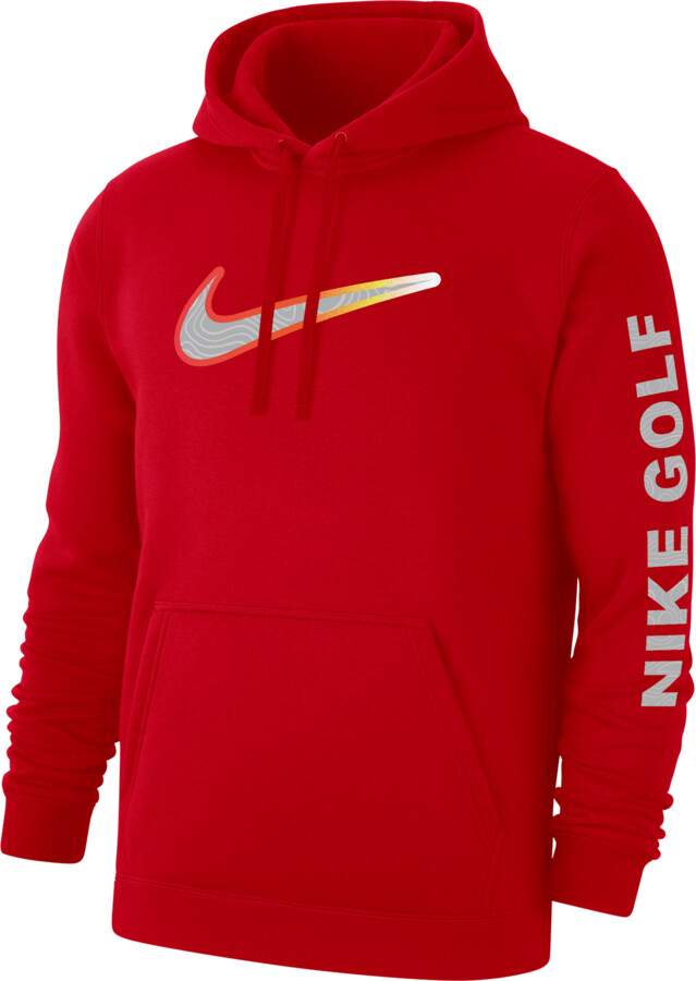 Nike Men's Club Golf Fleece Pullover Hoodie in Red | M31777UO25-RED
