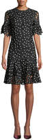 Thumbnail for your product : Shoshanna Marisol Ruffle-Trim Floral Lace Dress