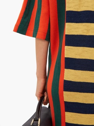 Loewe Striped Cotton Rugby Shirtdress - Red Multi