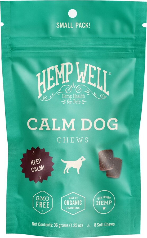 Hemp Well Calm Dog Anxiety Relief Soft Chew Dog Supplement, 8 count