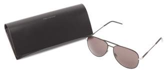 Saint Laurent Classic Aviator Style Sunglasses - Womens - Black
