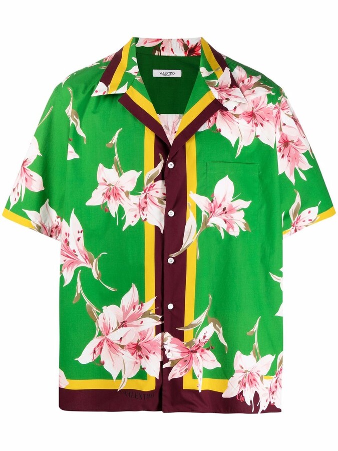 Valentino Green Men's Shortsleeve Shirts | Shop the world's largest  collection of fashion | ShopStyle