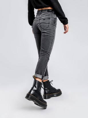 Lee High Straight Jeans in Hysteric Black Denim