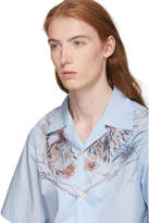 Thumbnail for your product : Prada Blue Celeste Native Floral Print Shirt