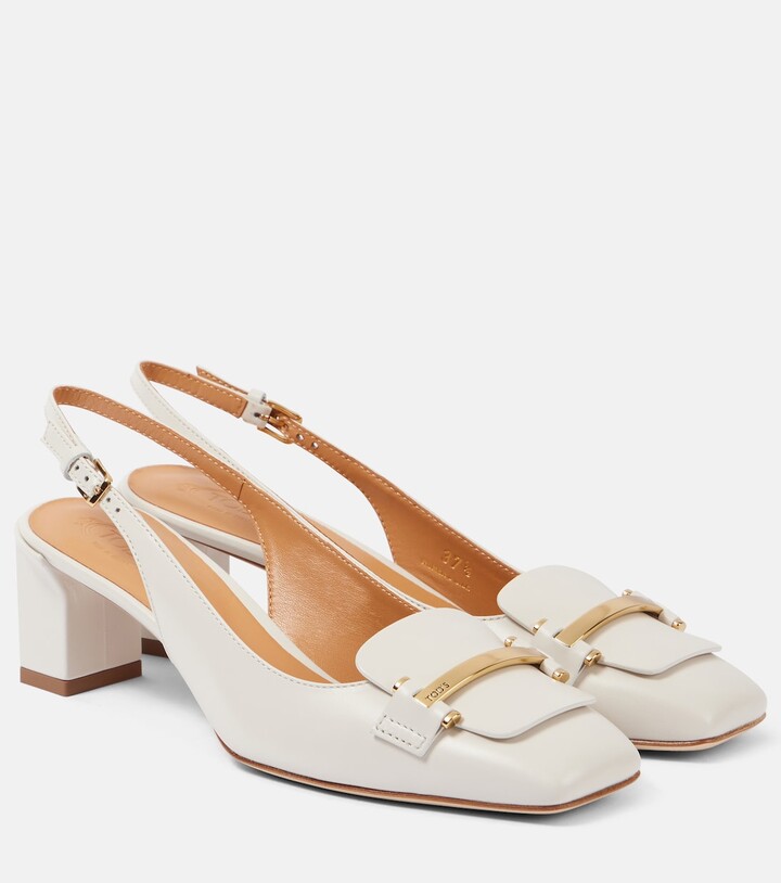 Tod’s Leather slingback pumps