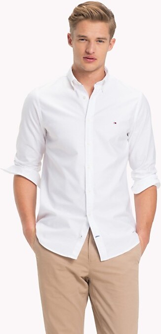 Tommy Hilfiger Slim Fit Stretch Cotton Oxford Shirt - ShopStyle