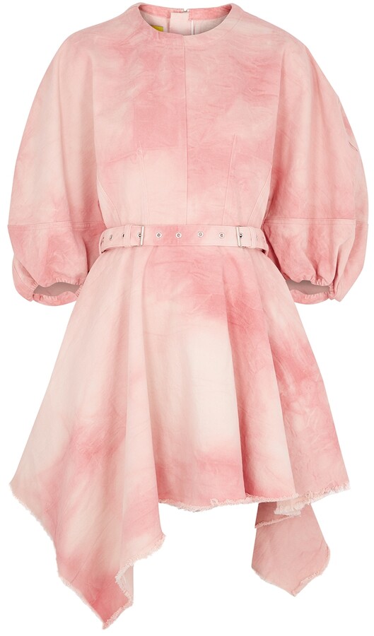 pink denim dress