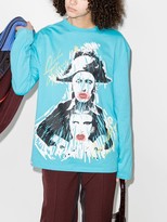 Thumbnail for your product : Charles Jeffrey Loverboy long-sleeve graphic print T-shirt