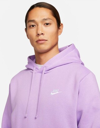 Nike Club Fleece hoodie in lilac - ShopStyle