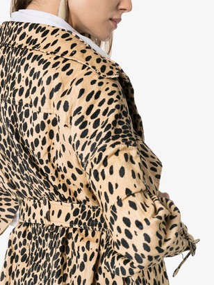 Jacquemus Leopard-Print Belted Trench Coat