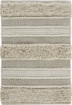 Ebern Designs Woven Texture Stripe Bath Rug With Non-Skid Backing