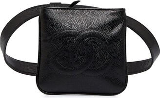 Black Crystal Monogram Leather Belt Bag – Maison-B-More Global Store