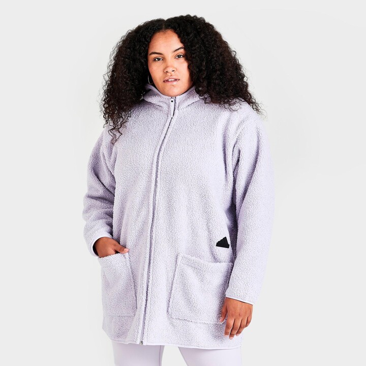 adidas Women's Sportswear Polar Fleece Long Reversible Full-Zip Hooded  Track Top (Plus Size) - ShopStyle
