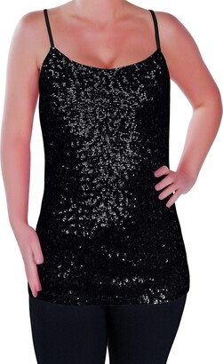 black sparkly vest tops uk
