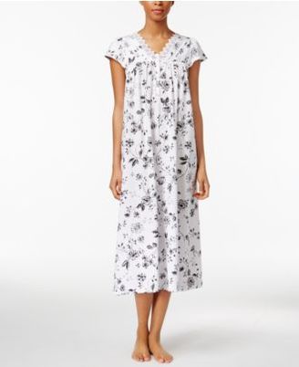 Charter Club Lace-Trimmed Cotton Knit Nightgown, Created for Macy's