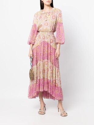 MISA Marie floral-print skirt