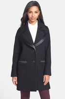 Thumbnail for your product : Vera Wang Drop Shoulder Wool Blend Coat