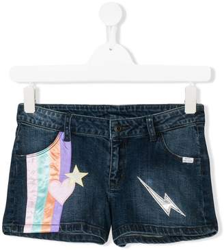 Little Marc Jacobs embroidered denim shorts