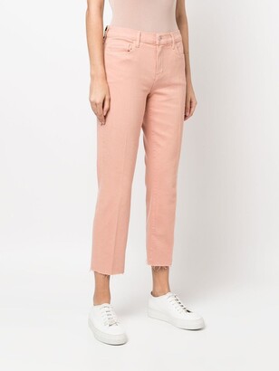 L'Agence Low-Waist Cropped Jeans