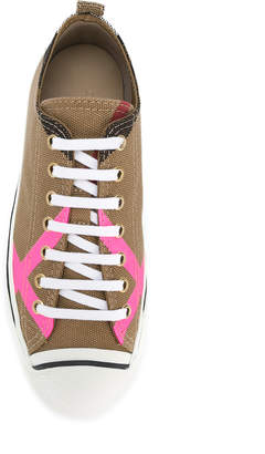 Burberry check print sneakers