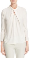Thumbnail for your product : Armani Collezioni Women's Faux Tie Charmeuse Top