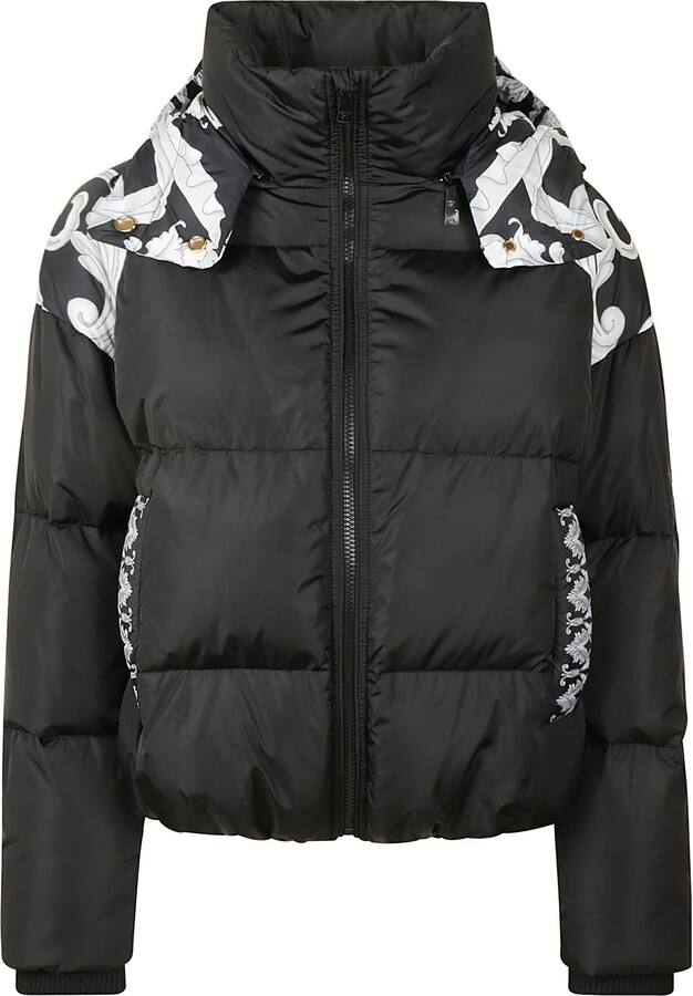 Versace Quilted Down Jacket Women's Black - ShopStyle