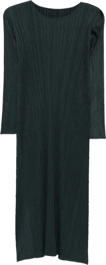 Pleats Please Issey Miyake Pleated Midi Dress