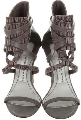 Camilla Skovgaard Embossed Leather Multistrap Sandals