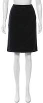 Thumbnail for your product : Saint Laurent Wool Knee-Length Skirt