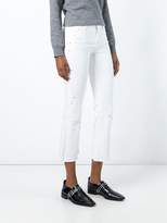 Thumbnail for your product : J Brand burnt effect cropped jeans
