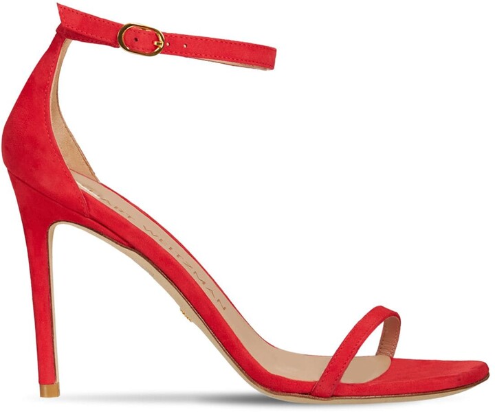 coral ankle strap heels