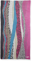 Thumbnail for your product : Diane von Furstenberg Textured Collage Hanover Modal Scarf, Pink/Blue/Black