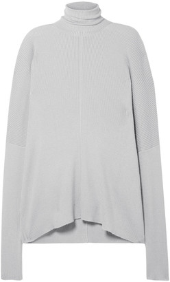 Sally LaPointe Oversized Ribbed Cashmere-blend Turtleneck Sweater