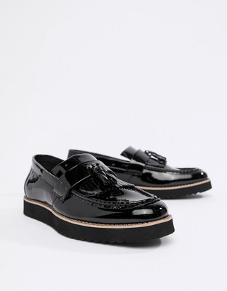 patent tassel loafers mens